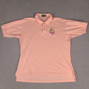 Vintage 1989 Bahia Cabana Golf 1st Annual Polo‎ Shirt Adult XL Pink USA Made